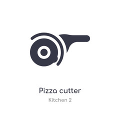 pizza cutter icon. isolated pizza cutter icon vector illustration from kitchen 2 collection. editable sing symbol can be use for web site and mobile app