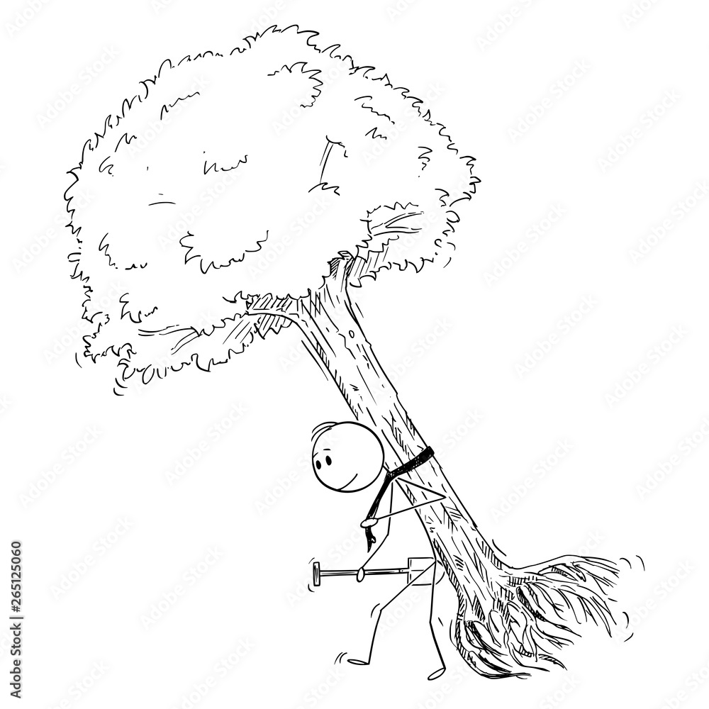 Stick Figure Planting Tree Stick Figure Planting Tree