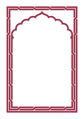 Wall Mural - Indian frame with geometric texture - Vector