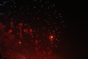 Wall Mural - Silvester Feuerwerk Raketen an Neujahr