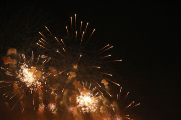 Wall Mural - Silvester Feuerwerk Raketen an Neujahr