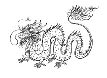 Chinese Dragon Spirit Tattoo Set