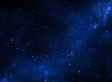 Fototapeta  - Deep space. Night sky, abstract blue background