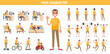 © inspiring.team - Man in a casual clothes set. Collection of character