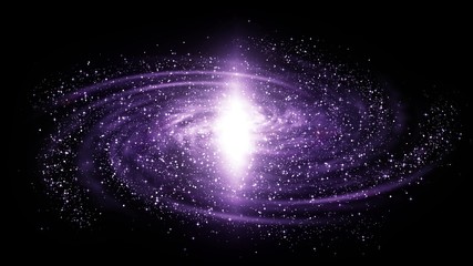 Wall Mural - Illustration spiral galaxy in deep space with stars