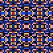 © Eigens - seamless pixel pattern mosaic. abstract background with squares can be used for wallpaper, fabric, textile or clothing design.