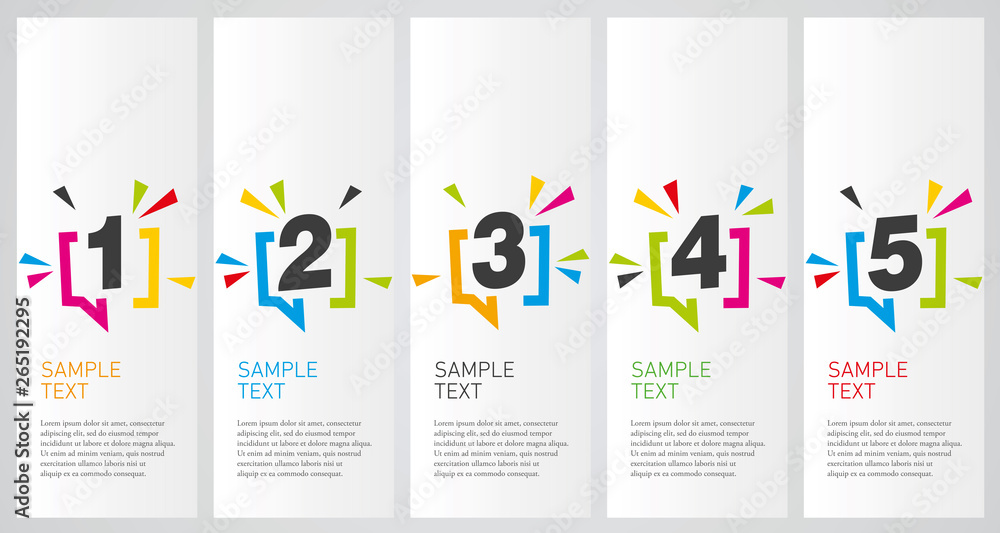 Colorful infographics design vector layout business success concept 1 2 3 4 5 option step - obrazy, fototapety, plakaty 