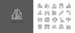 © Kara-Kotsya - Urban and city element icon set in trendy simple line art style
