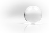 Fototapeta  - Crystal Ball Marbles glass transparent on white background