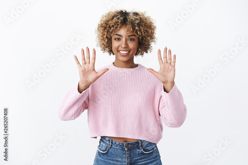 Portrait Of Optimistic And Joyful African American Stylish