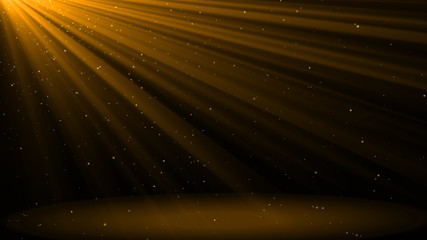 Wall Mural - gold lights shining .golden background with shiny stars and rays.sparkles or particle glitter lighti