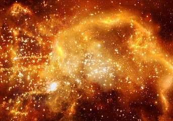 Wall Mural - abstract unique multicolored glowing fiery nebula galaxy artwork background
