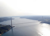 Fototapeta Na sufit - Aerial view of Yavuz Sultan Selim bridge in Istanbul bosphorus