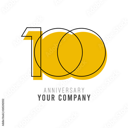 Fotomural 100 Year Anniversary Vector Template Design Illustration