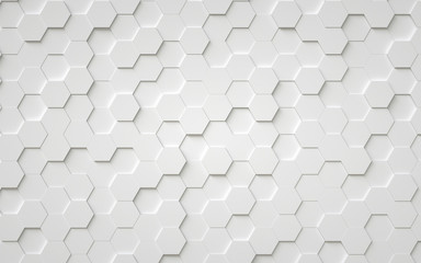 abstract 3d hexagons background design, 3d rendering,conceptual image.