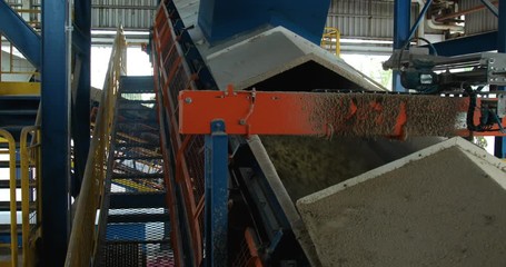 Wall Mural - Industrial sugar conveyor production line factory cane bagasse