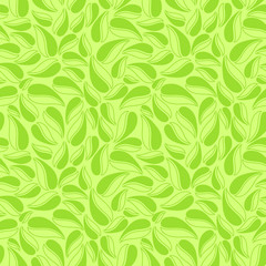 Flat vector seamless patterns with simple leaves on colored background for textile, prints, wallpaper, wrapping, web etc.