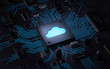 Cloud computing and network security concept, 3d rendering,conceptual image.