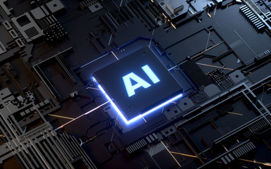 AI, Artificial Intelligence concept,3d rendering,conceptual image.