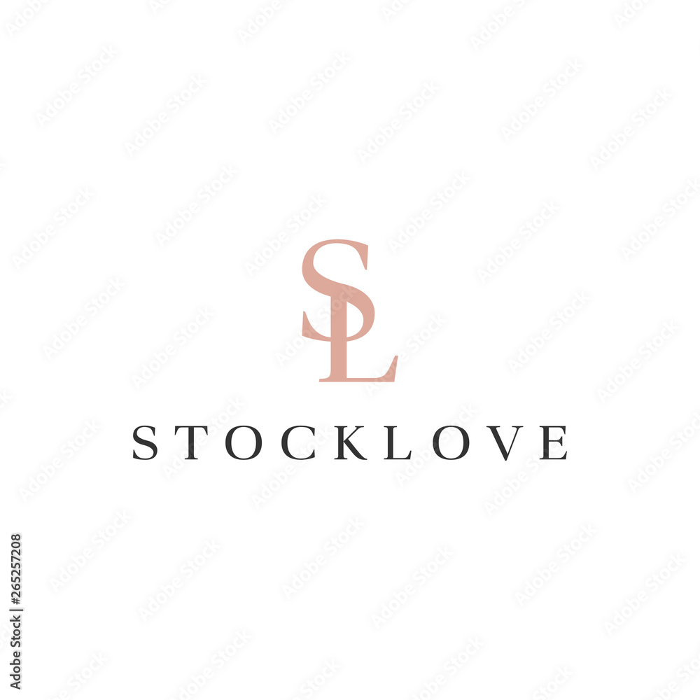 SL initial monogram logo design Stock Vector | Adobe Stock