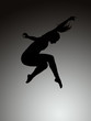© Alex Shadrin - athletic jumping girl studio shot