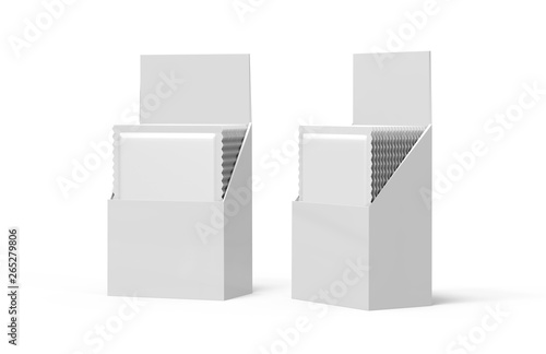 Download Template Of Blank Sachet Packaging For Food Cosmetic And Hygiene Pouches Display Box Mockup On Isolated White Background 3d Illustration Stock Illustration Adobe Stock