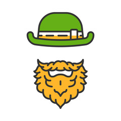 Wall Mural - Leprechaun color icon