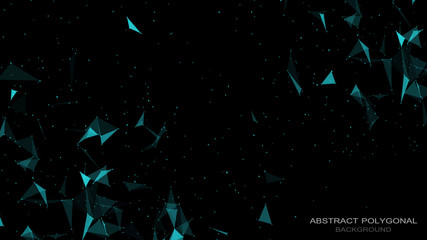 Wall Mural - abstract technology polygonal background