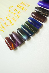 Wall Mural - color nail polish samples