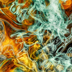 Wall Mural - Detailed rendiring of flame fractal for art, illustration and design