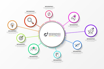 Infographic design template. Creative concept with 9 steps