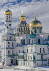 Wall Mural - New Jerusalem orthodox monastery, with snow and sunlight, Istra, Russia