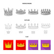 Isolated object of medieval and nobility sign. Set of medieval and monarchy vector icon for stock.