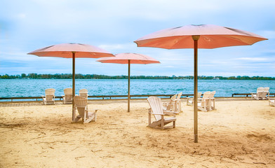 Sugar Beach in Toronto, Ontario, Canada