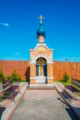 Wall Mural - Roadside Prince Vladimir chapel in Anzhero-Sudzhensk.