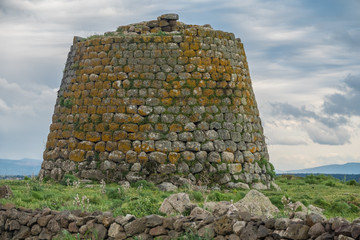 Nuraghe near Nuoro, Central Sardinia, Italy. Among thousands of ancient megalithic structures built during the Nuragic Age between 1900 and 730 B.C.