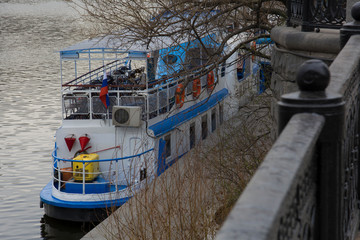 river tourist boat on the pier