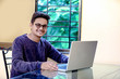 © Niks Ads - Young Indian Man/Student with laptop , Working on Laptop