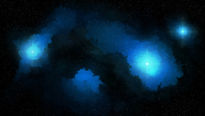 Wall Mural - universe filled with stars, deep space nebula and galaxy