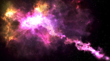 Wall Mural - universe filled with stars, deep space nebula and galaxy