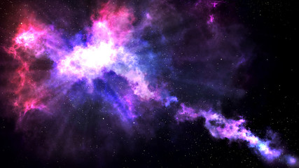 Wall Mural - universe filled with stars, deep space nebula and galaxy