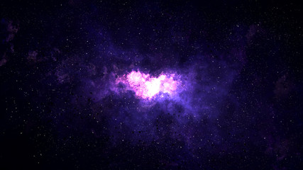 Wall Mural - universe filled with stars, deep space nebula and galaxy