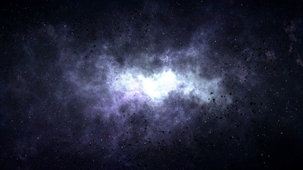 Wall Mural - universe filled with stars, deep space nebula and galaxy