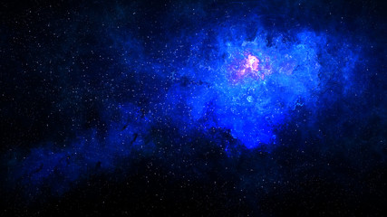 Wall Mural - universe filled with stars, deep space nebula and galaxy