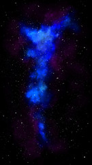 Wall Mural - universe filled with stars, deep space nebula and galaxy