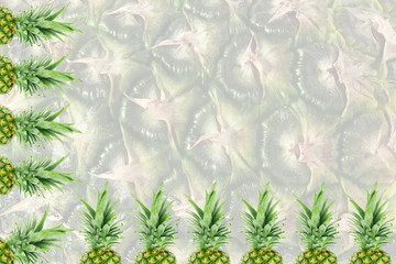 Wall Mural - pineapple fruit texture as background