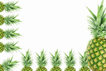 Wall Mural - pineapple fruit texture as background