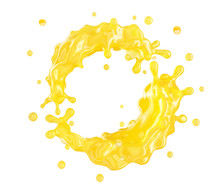 Fresh Fruit Juice Splash Swirl. Fruits Juice Splashing Orange, Lemon, Tangerine, Pineapple, Peach, Mango, Papaya, Lime Juice Spiral Form Isolated. Healthy Drink Ad Concept. 3D Render