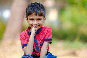 Canvas Print - Indian Child Playing in outdoor