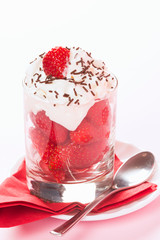 Wall Mural - strawberry whipped cream dessert